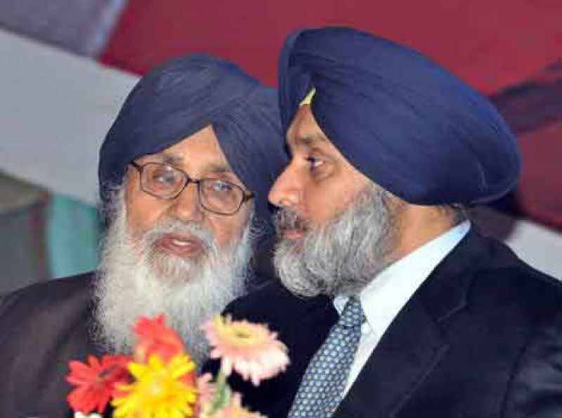 Parkash singh badal with sukhbir badal