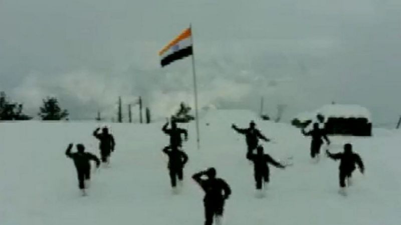 Video of jawans dancing 'Khukuri' during heavy snowfall goes viral