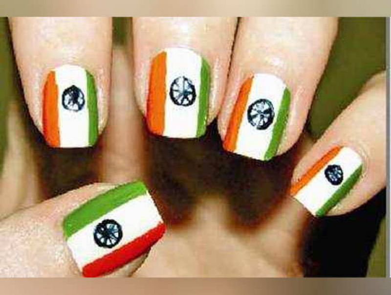 Tricolour Nail Art