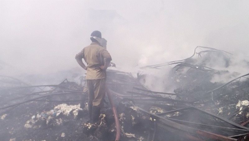 Terrible fire at Ludhiana's yarn mill