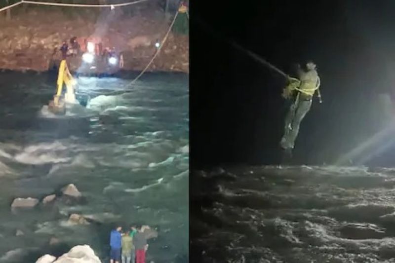 An army man who became the Messiah for two young men trapped in the river, saved lives