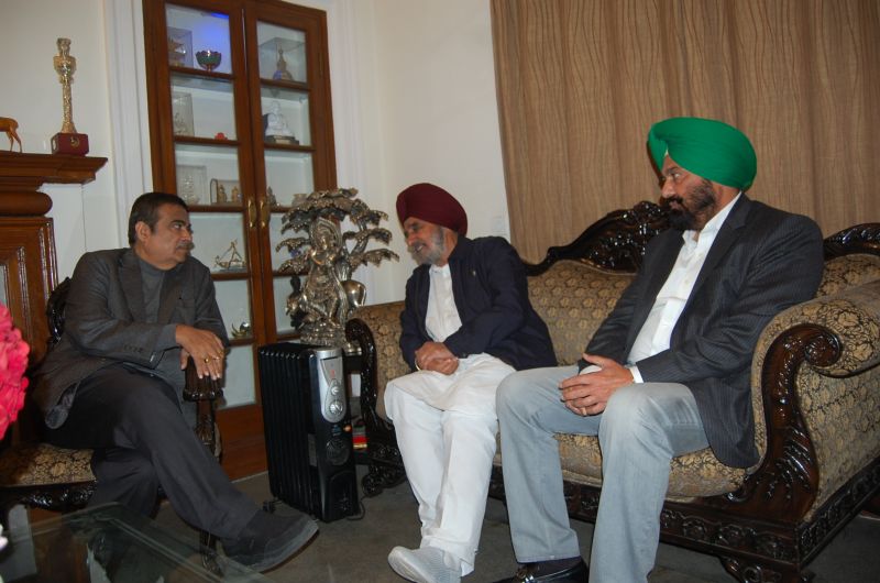 Nitin Gadkari, Sukhbinder Sarkaria & Tripat Bajwa