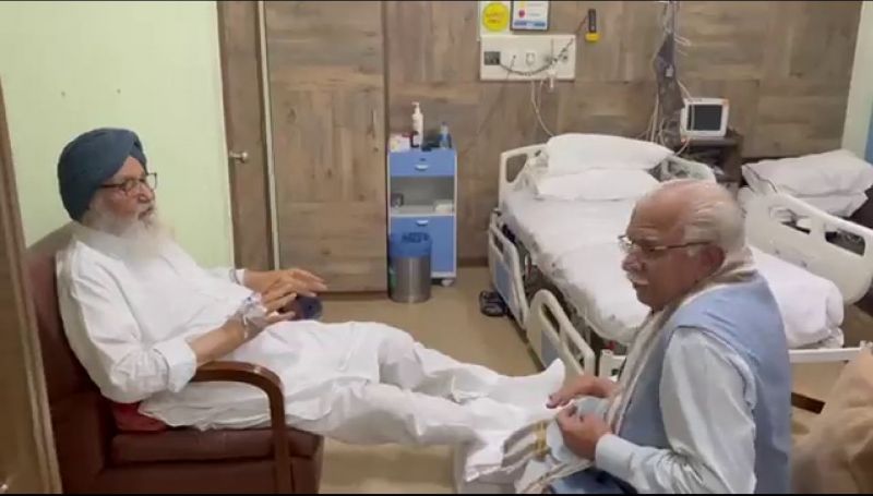 Manohar Lal Khattar Met Prakash Singh Badal