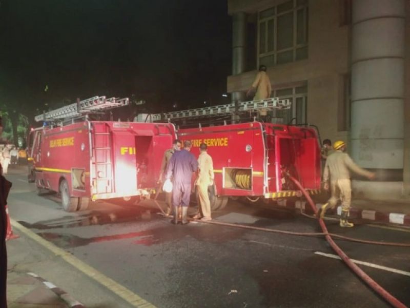 A fire broke out on the ninth floor of AIIMS Hospital in Delhi