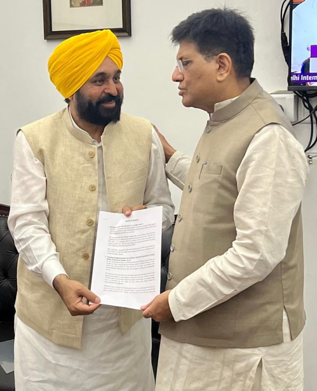 CM Mann, Piyush Goyal 