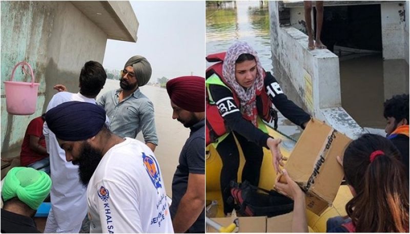 Tarsem Jassar and Himanshi In Punjab Flood