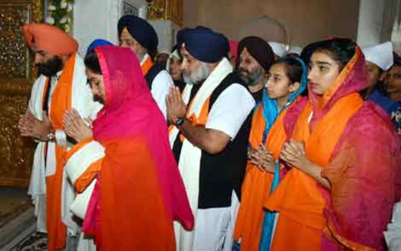 Harsimrat Kaur Badal with Sukhbir Badal 