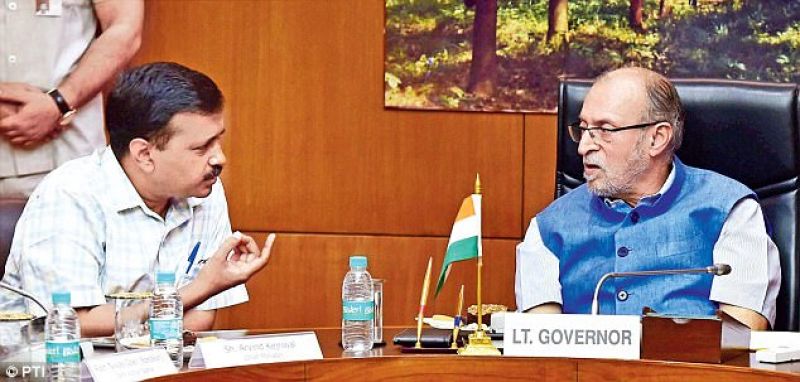 lg anil baizal and arvind kejriwal