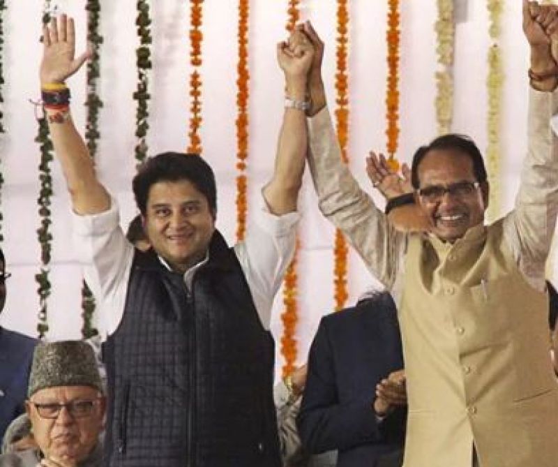 Jyotiraditya Scindia with Shivraj singh 