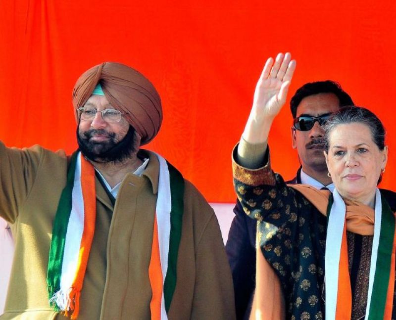 Capt Amarinder Singh and sonia gandhi