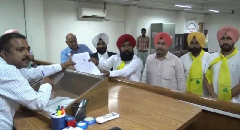 Master Baldev Singh filed nomination papers from Faridkot