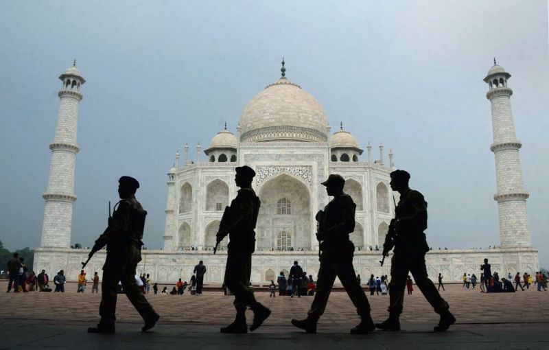 CISF jawans at Taj Mahal