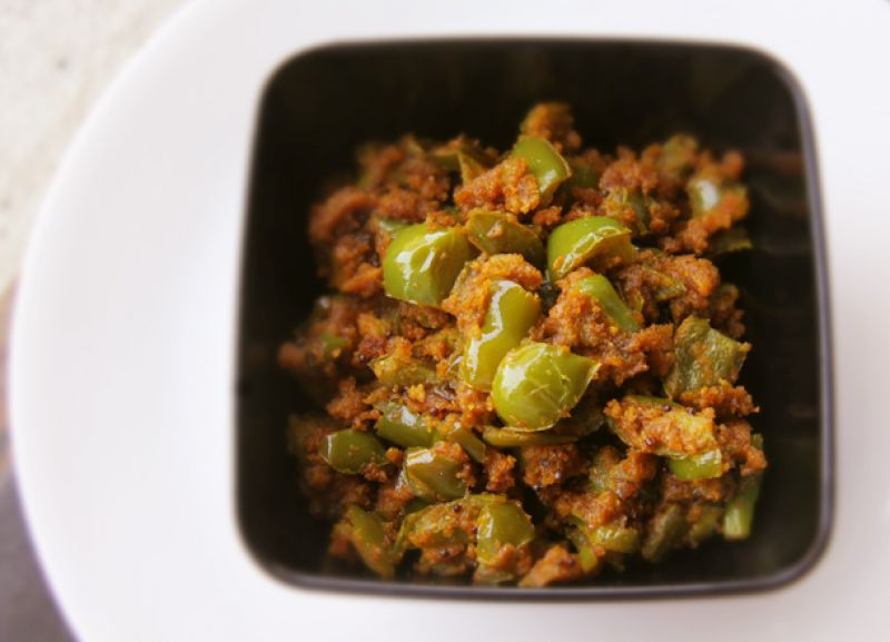 Capsicum Moongphali Sabzi