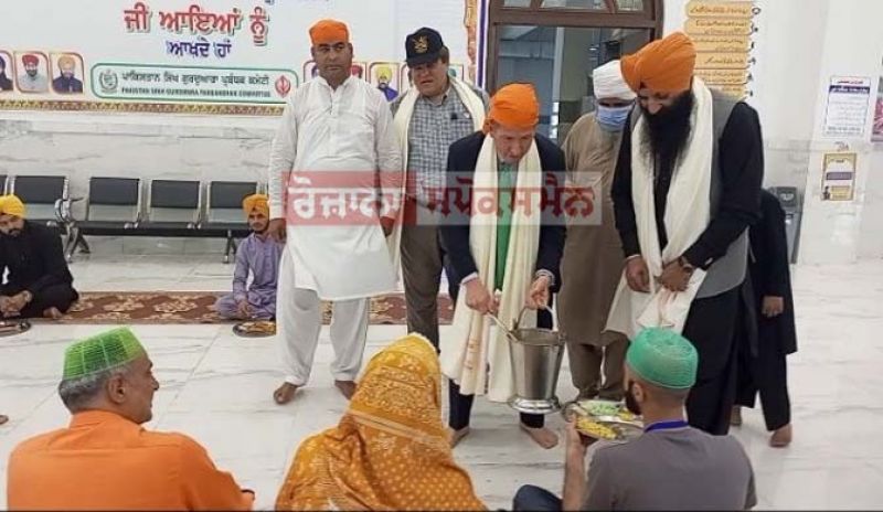 British High Commissioner in Lahore Cristian Turner a visited Gurdwara Kartarpur Sahib 