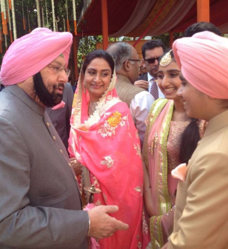 Captain Amrinder with Badal Family 