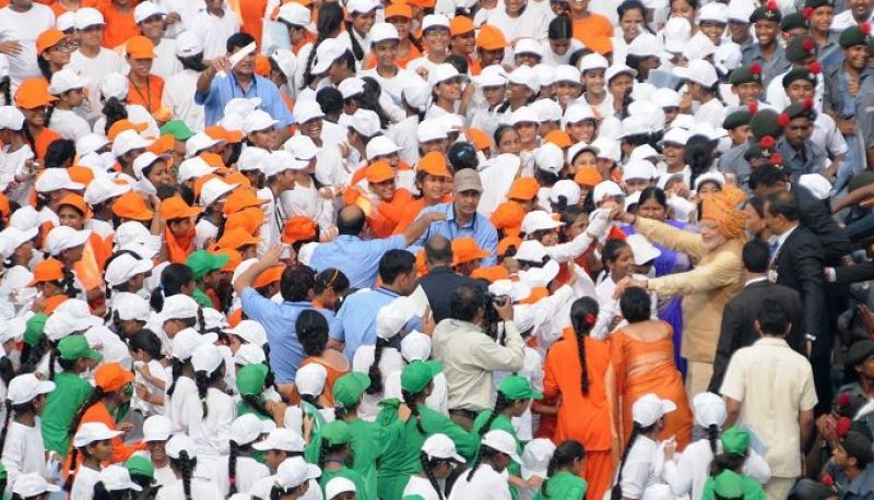 Narendra Modi with Kids