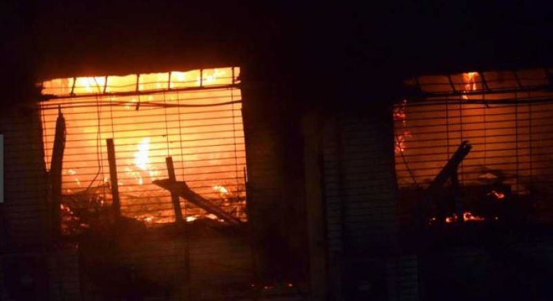 Fire in building of Sangam Society