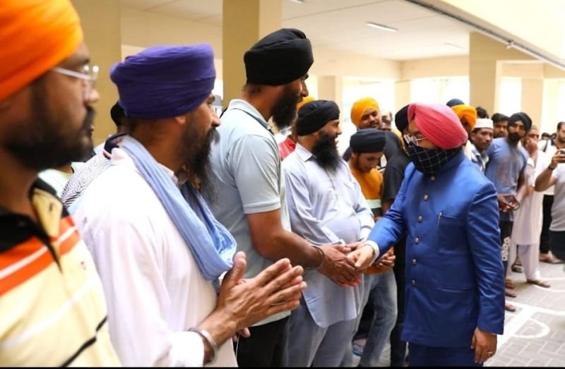 MP vikramjit Singh Sahney attended the labor camp in Dubai