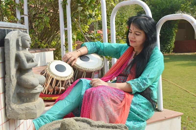  Now women  can also play the tabla