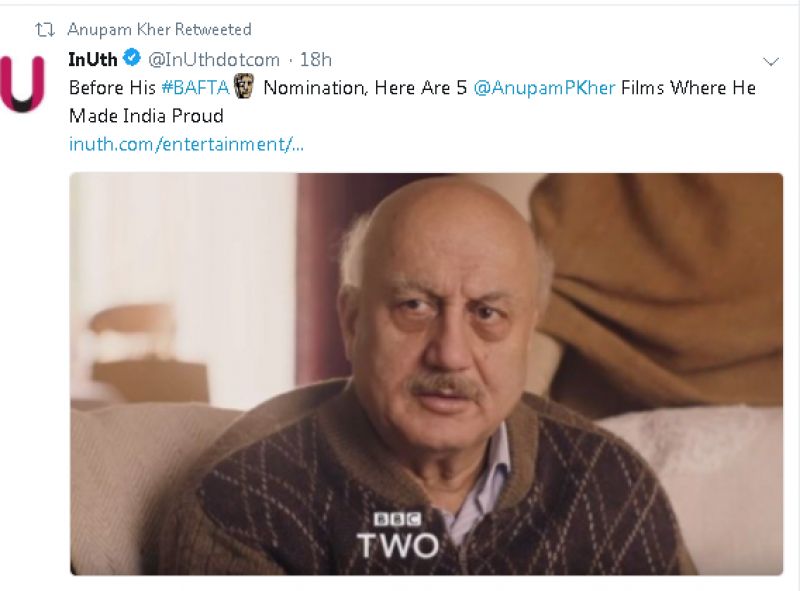 Anupam Kher ,BAFTA