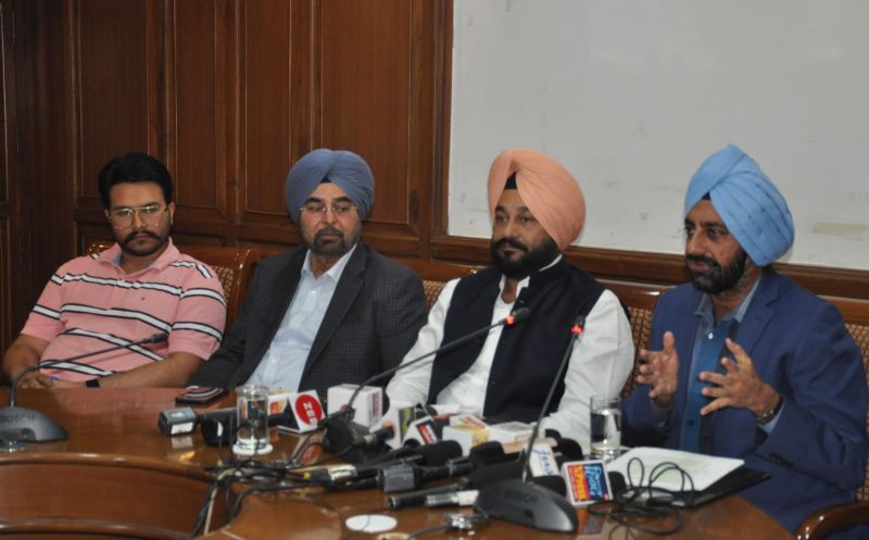 Revenue Minister Punjab Gurpreet Singh Kangar during press conference 