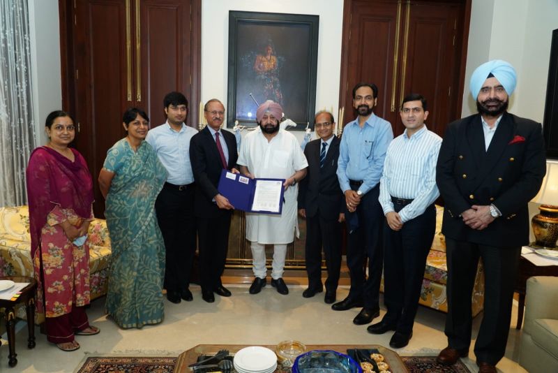 Punjab CM hands over 17-acre land allotment letter to JK Group