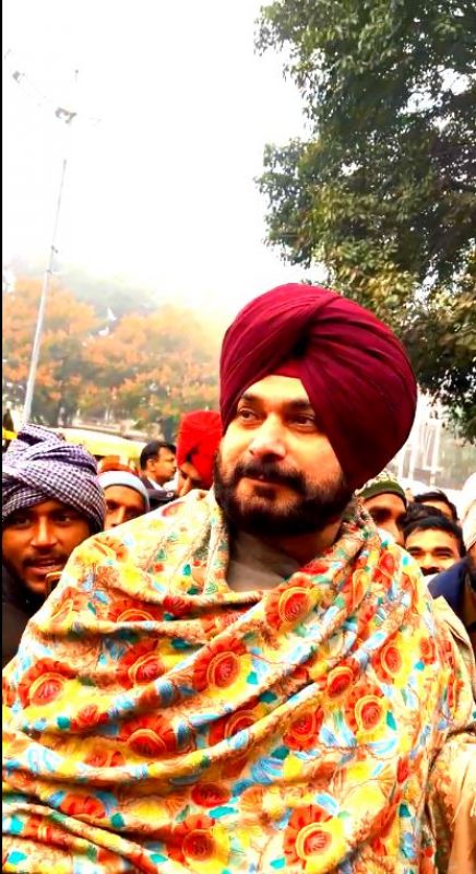 Navjot Sidhu arrives at Madanpura Chowk, Mohali