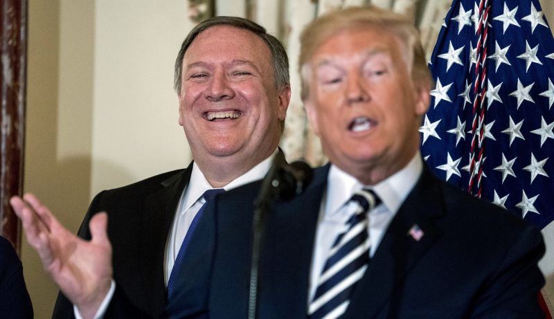 Donald Trump and Mike Pompeo