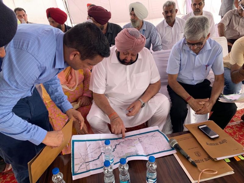 CM Captain Amrinder Singh visit flood affected areas
