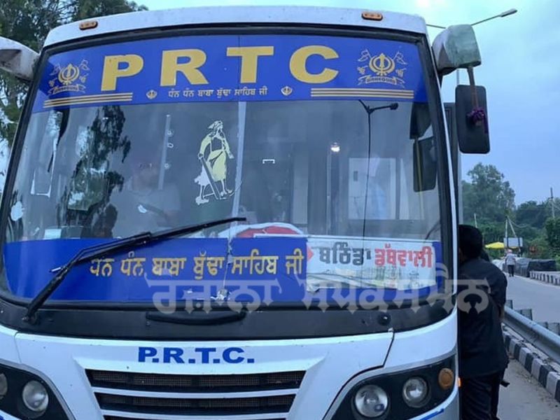 Transport Minister Raja Waring in PRTC bus