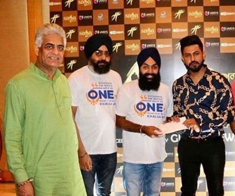 Gippy Grewal and Khalsa Aid team