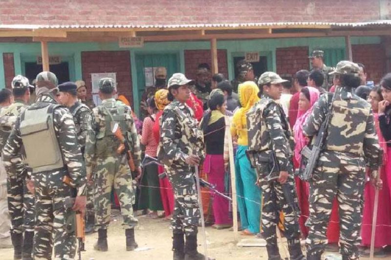 Central Police In Polling Booth