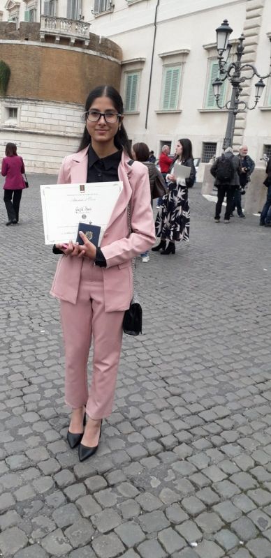 Italian president honors farmer's daughter