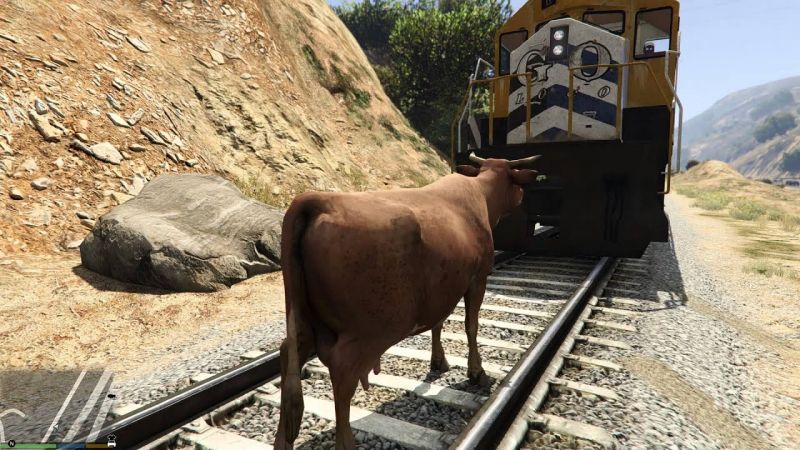 Cow on Railway Track