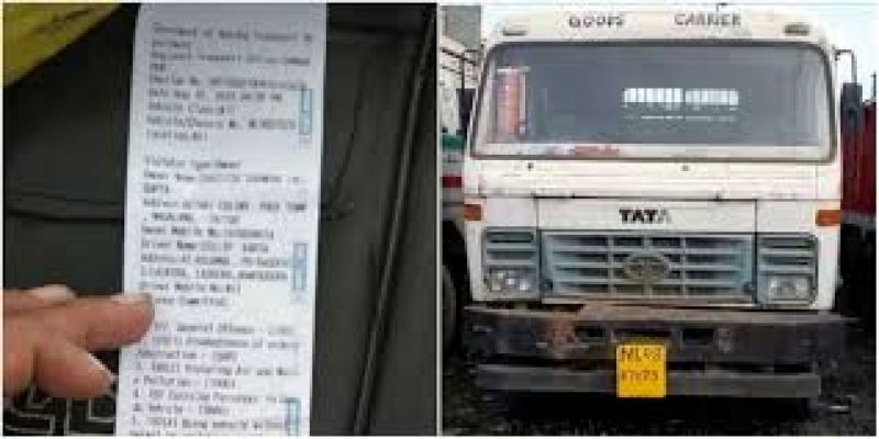 Odisha sambalpur traffic challan truck driver