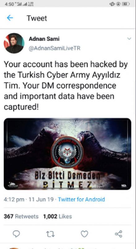 Adnan Sami's Twitter hacked