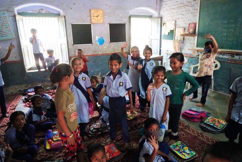  Manish Sisodia in Gurjat Government school 
