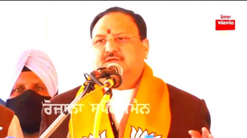 BJP national president JP Nadda arrives in Balachaur