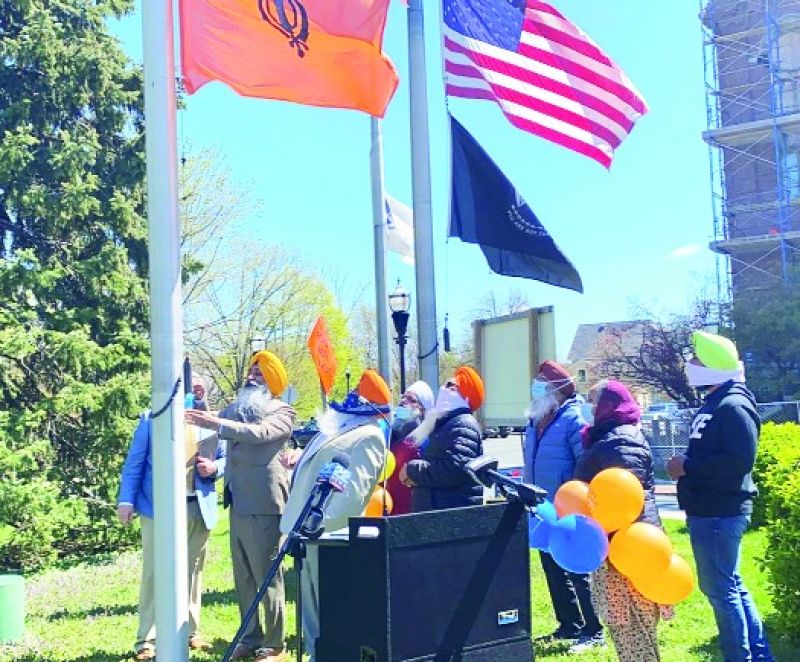Nishan Sahib hoisted in USA