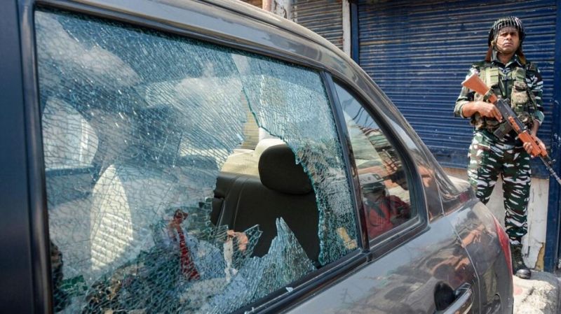 Terrorist attack on BJP leader's house