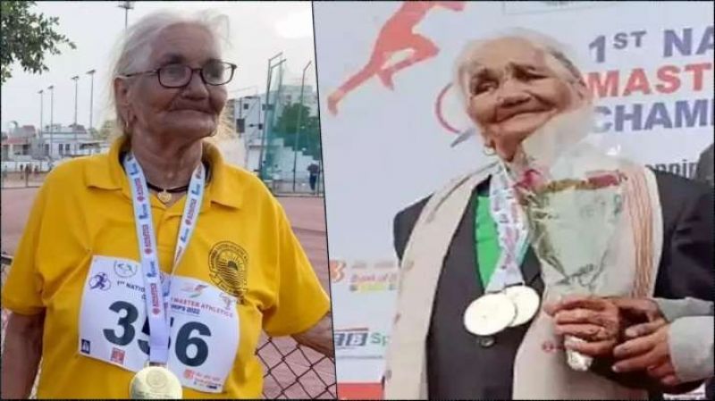 105-year-old Super Naani sprints 100m, wins gold