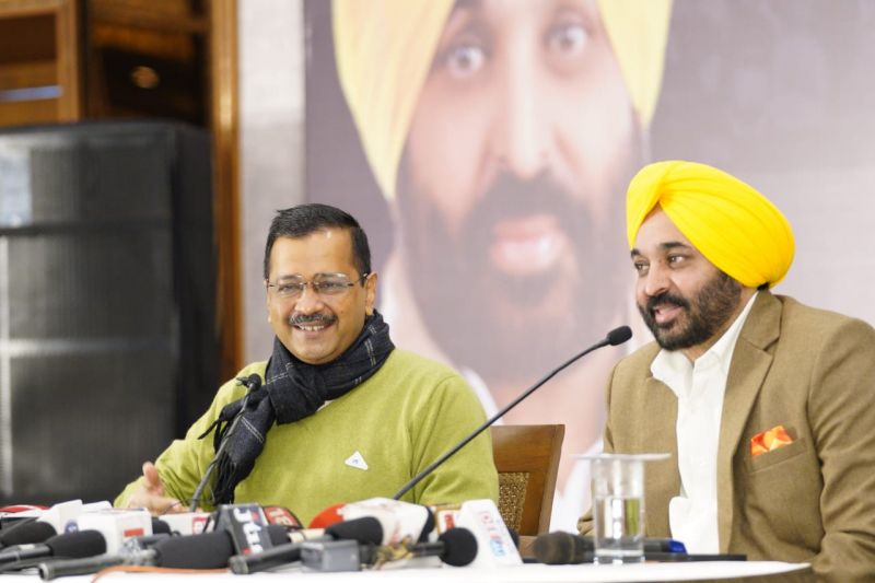 Arvind Kejriwal and Bhagwant Mann