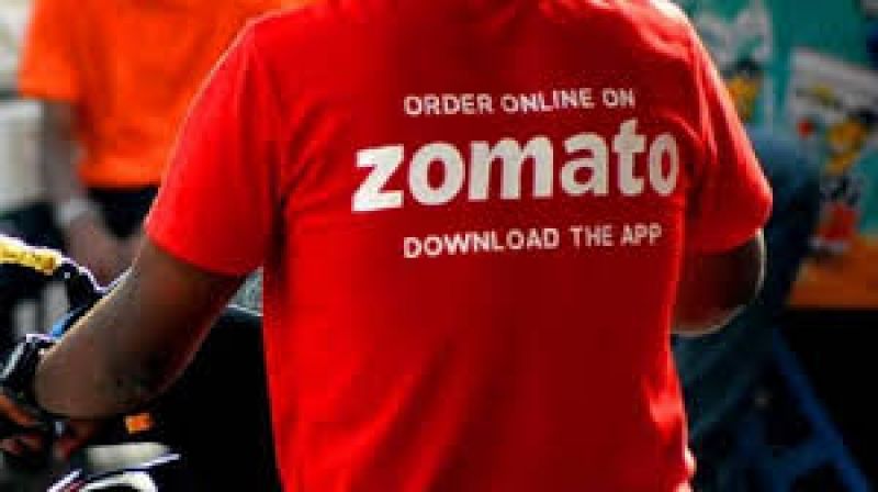 Zomato food delivery boy protesting against delivering