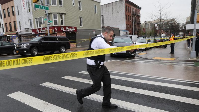 Multiple people shot on Tuesday morning at a subway station in Brooklyn