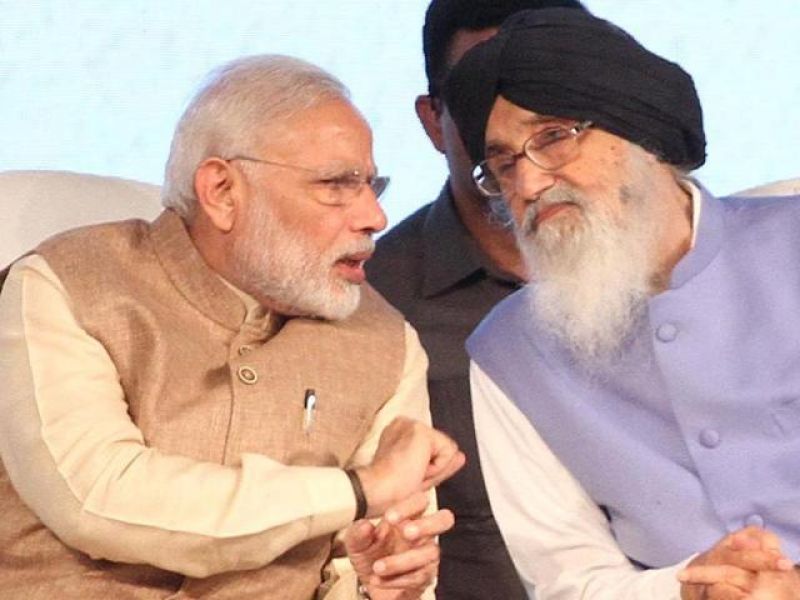 Narendra Modi & Parkash Singh Badal