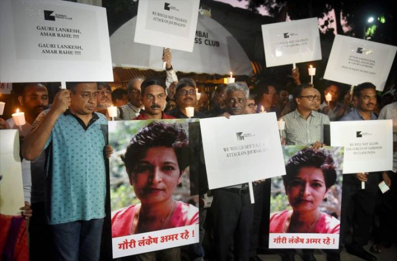 gauri lankesh protest