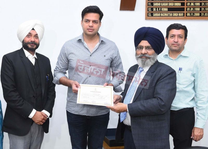 Certificates handed over to Rajya Sabha candidates from Punjab