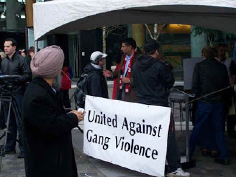 Rally against gangster in Surrey