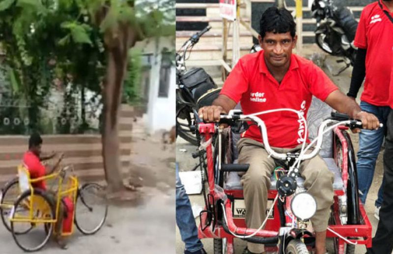 Zomato gifts electric vehicle to differently-abled delivery boy
