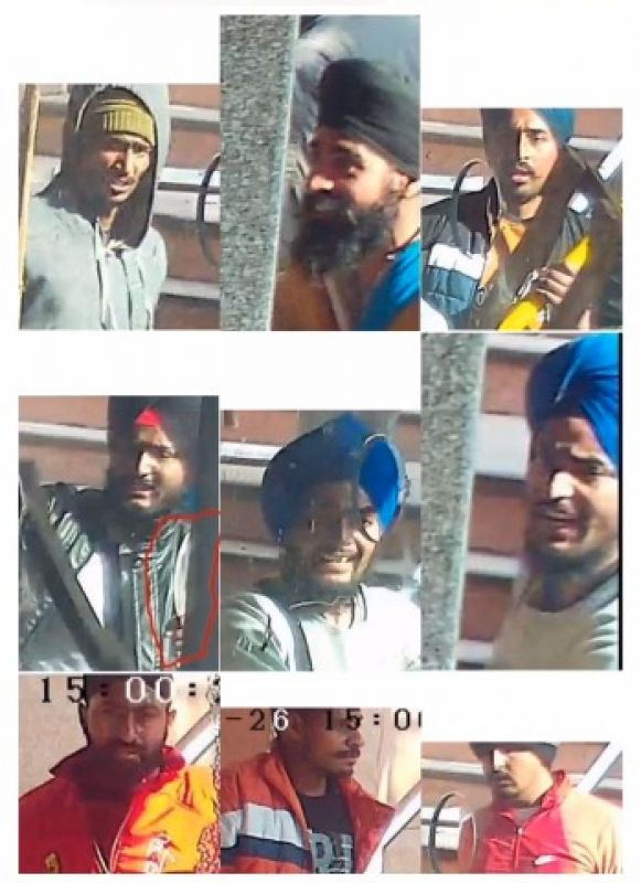 Police released photos of the suspects arriving at Red Fort